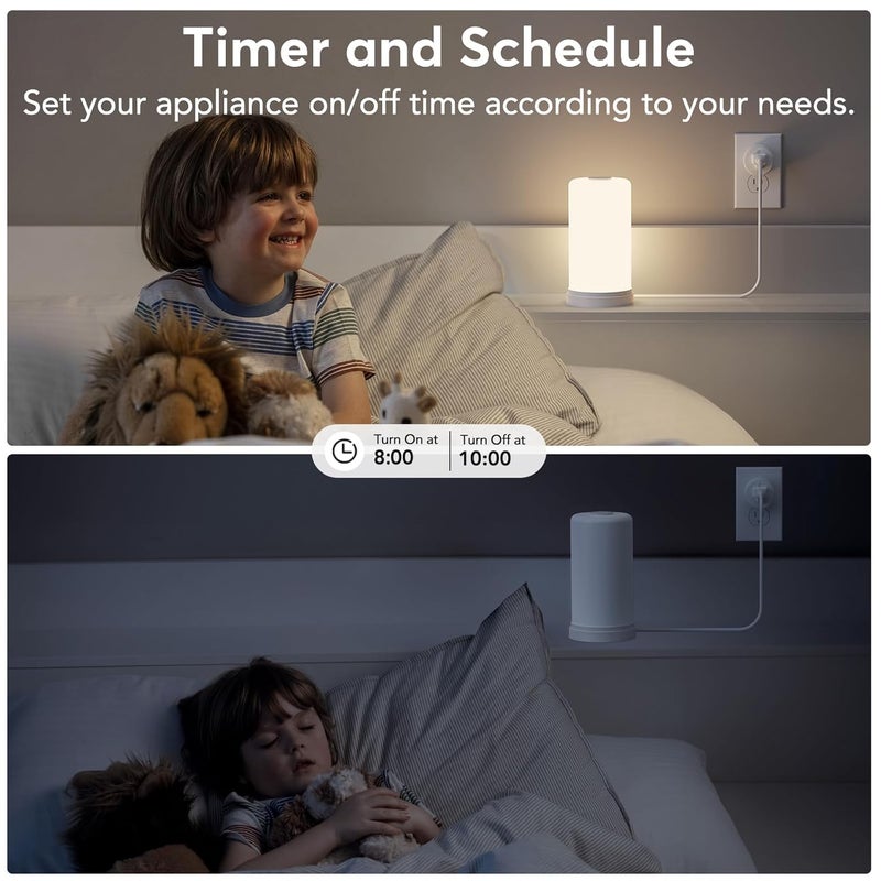 EIGHTREE Smart Plug, Smart Home WiFi Outlet Compatible with Alexa & Google Home, Smart Socket with Remote Control & Timer Function, 2.4GHz WiFi Only - Image 5
